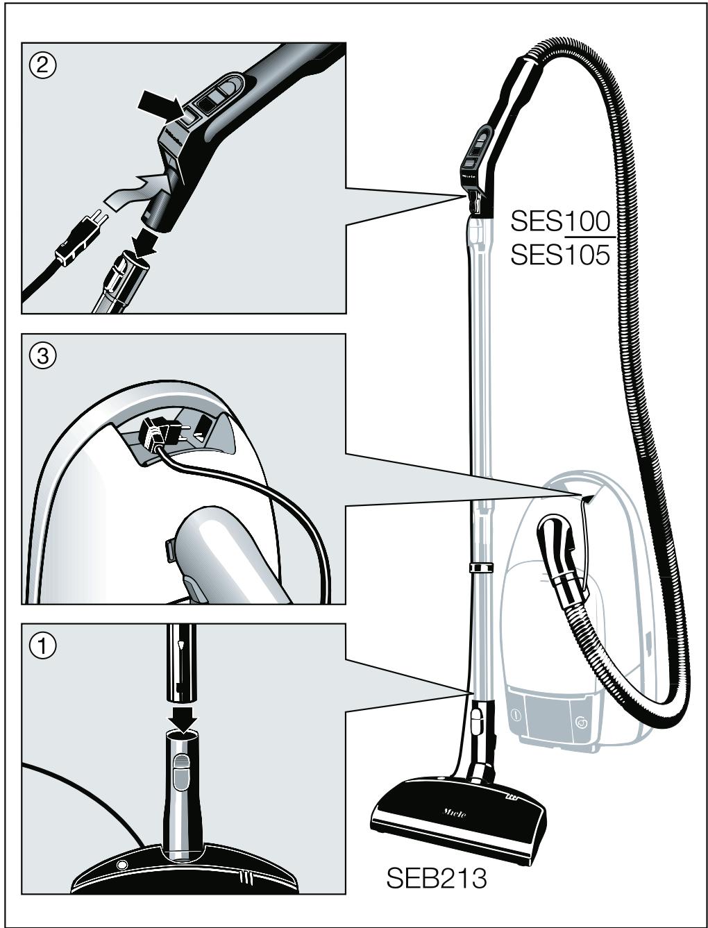 MIELE SEB 217-2 - Aspirateurs-trainaux - 1