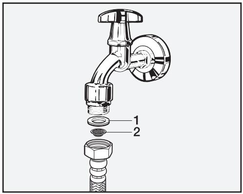 MIELE WT 2789 IWPM IN - Nettoyage du filtré dans la conduite d'arrivée d'eau - 1