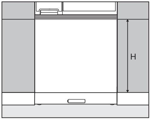 MIELE WT 2789 IWPM IN - Cote du panneau d'habillage - 1