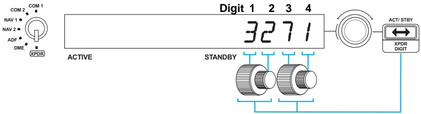 SAITEK PRO FLIGHT RADIO PANEL - Adjusting the XPDR code - 3