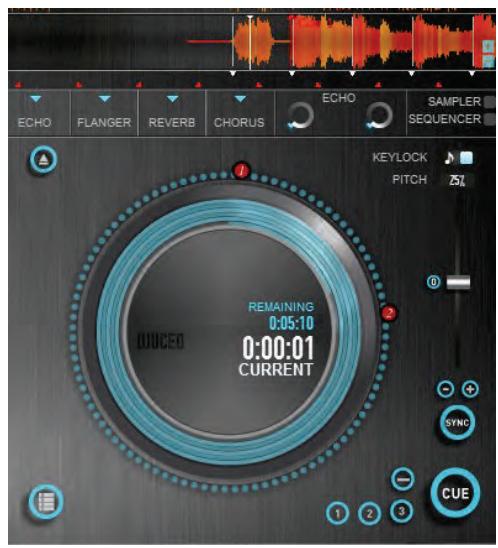 HERCULES DJCONTROL WAVE M3 - e) Zone de points cue - 1