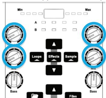 HERCULES DJCONTROL WAVE M3 - Diffuser la piste au public avec une transition dans les basses fréquences - 1