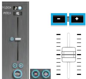 HERCULES DJCONTROL WAVE M3 - Utilisez le pitch bend pour aligner les battements de la piste à dire avec les battements de la piste sur l'autre platine - 1