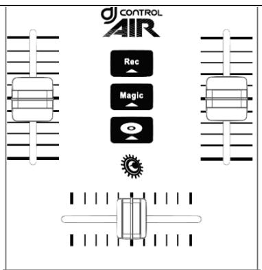 HERCULES DJCONTROL WAVE M3 - e) Commandes de volume et de crossfader - 2