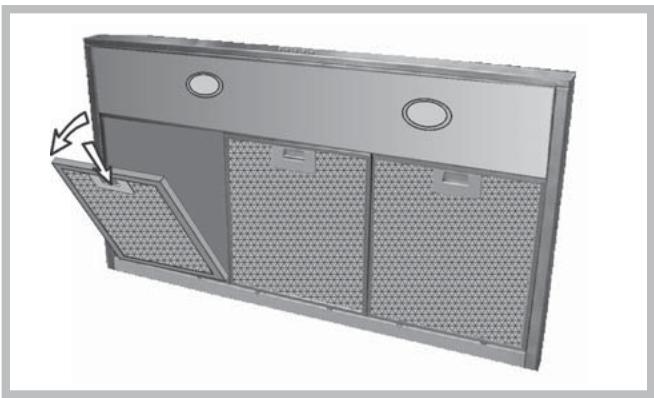 INDESIT L04308004 - Limpieza de los filtros antigrasa - 1