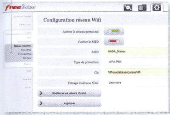 FREE BOX V6,  BOX WIFI - Modifier ou désactiver le Wi-Fi - 1