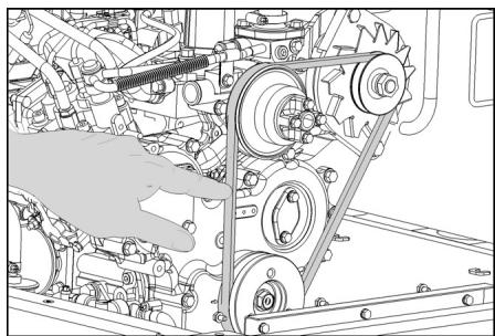 KARCHER KM 170 600 R D - Contrôler la courroie trapézoïdale et la régler - 1