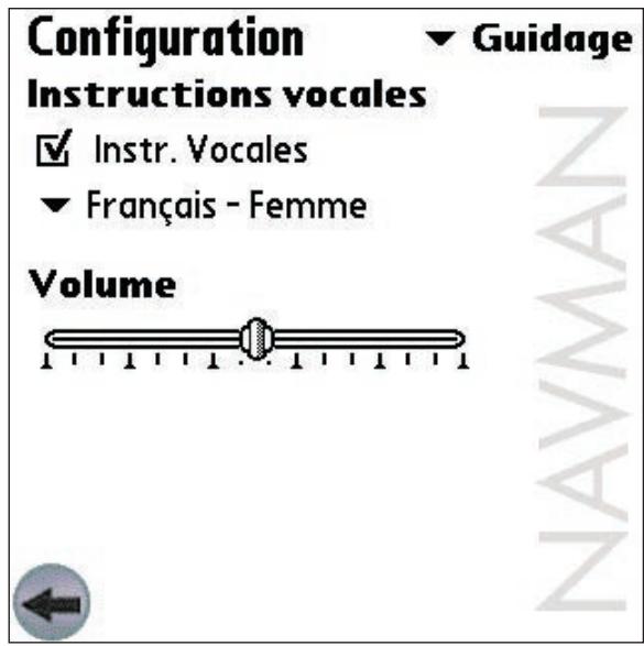 NAVMAN SMARTST V3 - Paramètres de guidage - 1