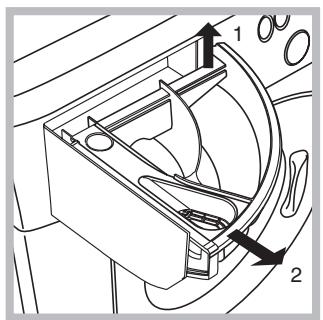 HOTPOINT AQL 160 HT - Limpar a gaveta dos detergentes - 1