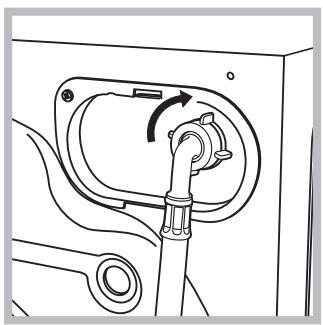 HOTPOINT AQL 160 HT - Conectarea furtunului de alimentare cu apă - 2