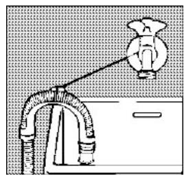 HOTPOINT AT 104 - Raccordement du tuyau de vidange - 2