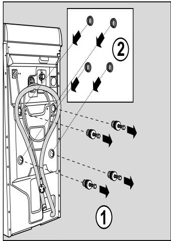 HOTPOINT AT 104 - Unblocking: remove the 4 screws! - 1