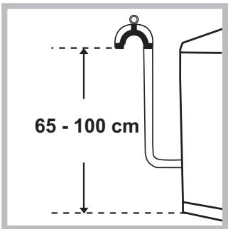 HOTPOINT ECOT6L 105 - Connecting the drain hose - 1
