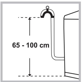 HOTPOINT ECOT6L 105 - Ligação do tubo de descarga - 1