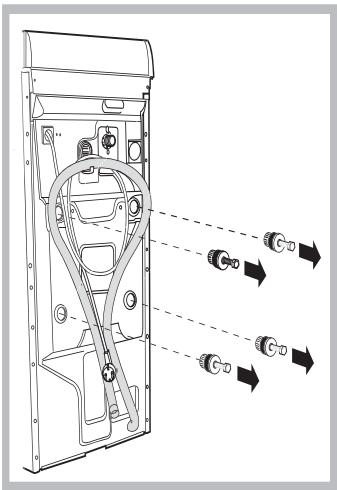 HOTPOINT ECOT6L 105 - Déballage: enlever les 4 vis - 1