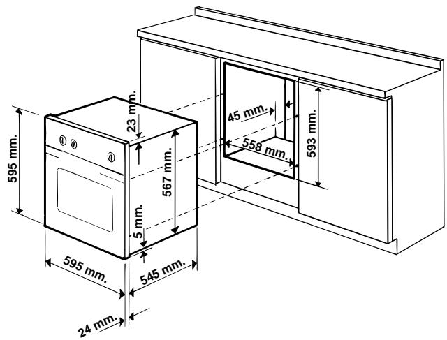 HOTPOINT FC 52.2 /V - Fitting the appliance - 1