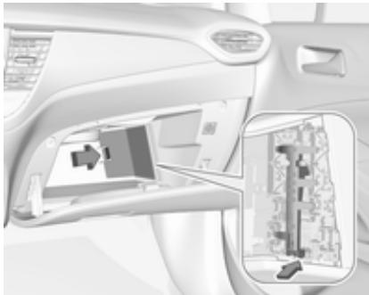 OPEL CROSSLAND X - Boîte à fusibles sur le côté droit du tableau de bord - 1