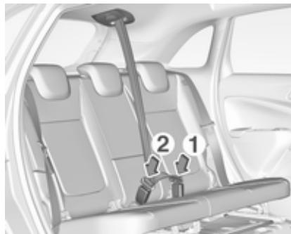 OPEL CROSSLAND X - Ceinture de sécurité centrale de la deuxième rangée de sièges - 2