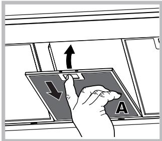 HOTPOINT HNP 9.8 AB X/HA - Mantenimiento de los filtros de grasas (A) - 1