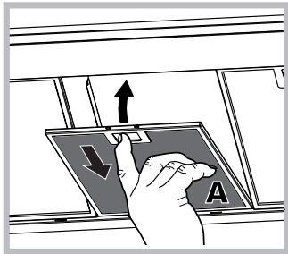 HOTPOINT HNP 9.8 AB X/HA - Servicing the grease filter (A) - 1