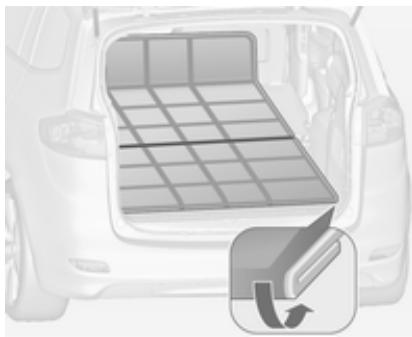 OPEL ZAFIRA 3 2013 - Recourir le coffre jusqu'aux dossiers des sièges avant est - 2