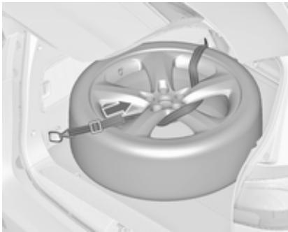 OPEL ZAFIRA 3 2013 - Rangement d'une roue endommagée dans le coffre - 2
