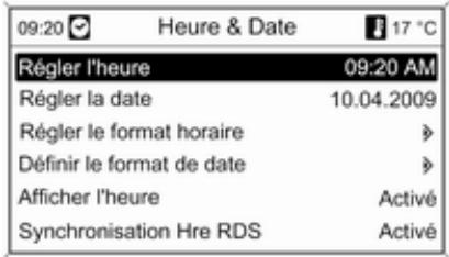 OPEL ZAFIRA 3 2013 - Réglage de la date et de l'heure - 1