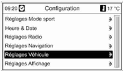 OPEL ZAFIRA 3 2013 - Sélection des menus et des réglages - 1