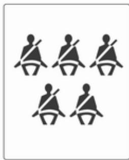 OPEL ZAFIRA 3 2013 - Statut de ceinture de sécurité des sièges arrêté - 1