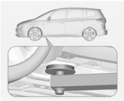 OPEL ZAFIRA 3 2013 - Position de levage pour pont élévateur - 2