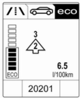 OPEL ZAFIRA 3 2013 - Menu d'informations ECO - 1