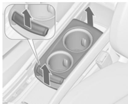 OPEL ZAFIRA 3 2013 - Retirer le porte-gobelets - 1