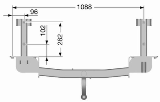 OPEL ZAFIRA 3 2013 - Dimensions de montage du dispositif d'attelage - 3