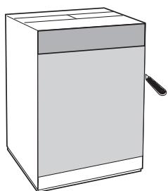 HOTPOINT BHWD 125 GCC - Application du panneau d'habillage en bois sur la porte et montage du machine à laver à l'intérieur des éléments: - 1