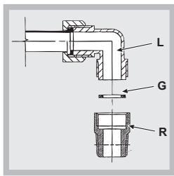 HOTPOINT DD 752 P/HA - Raccordement par tuyau flexible en acier inox, à paroi continue avec raccords filétés - 1