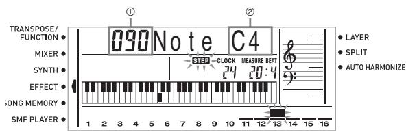 CASIO CTK-900 - Pour éditer le contenu de la mémoire - 2