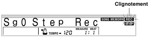 CASIO PX-410R - Pour enregistrer des accords en utilisant l'enregistrement échelonné - 1