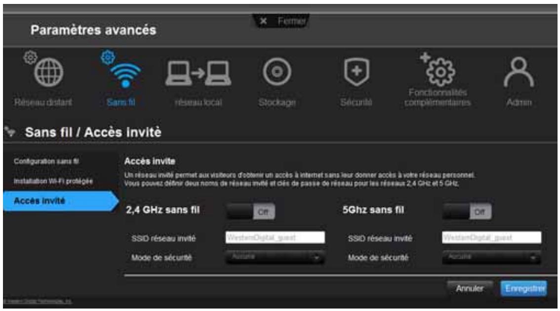 WESTERN DIGITAL WD MY NET N900 CENTRAL 1 TO - Pour activer l'accès invite : - 1