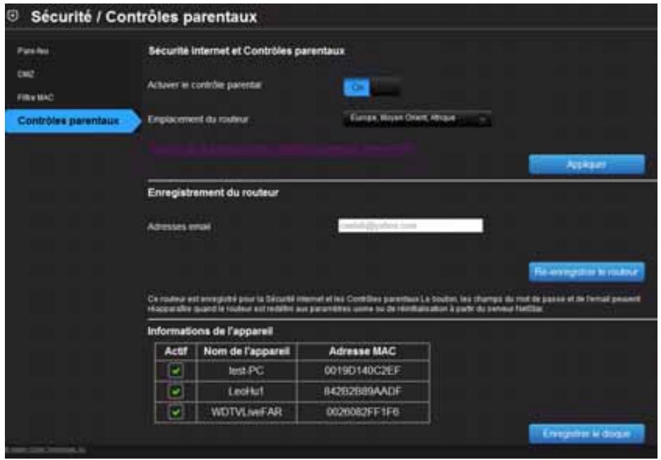 WESTERN DIGITAL WD MY NET N900 CENTRAL 1 TO - Enregistrement du contrôle parental - 3