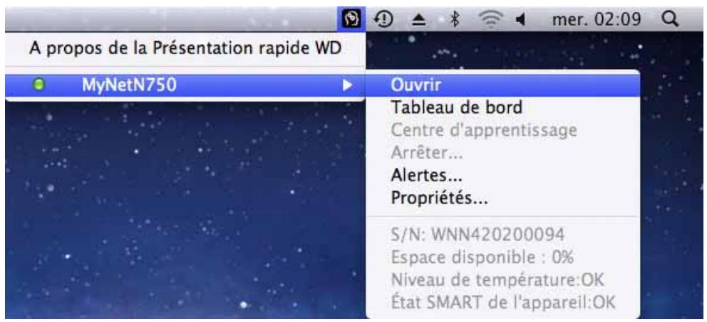 WESTERN DIGITAL WD MY NET N900 CENTRAL 1 TO - Utilisation de WD quick view (windows ou mac) - 3