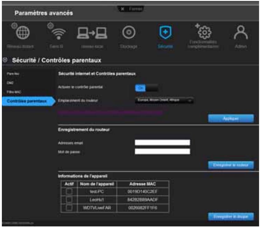 WESTERN DIGITAL WD MY NET N900 CENTRAL 1 TO - Enregistrement du contrôle parental - 1