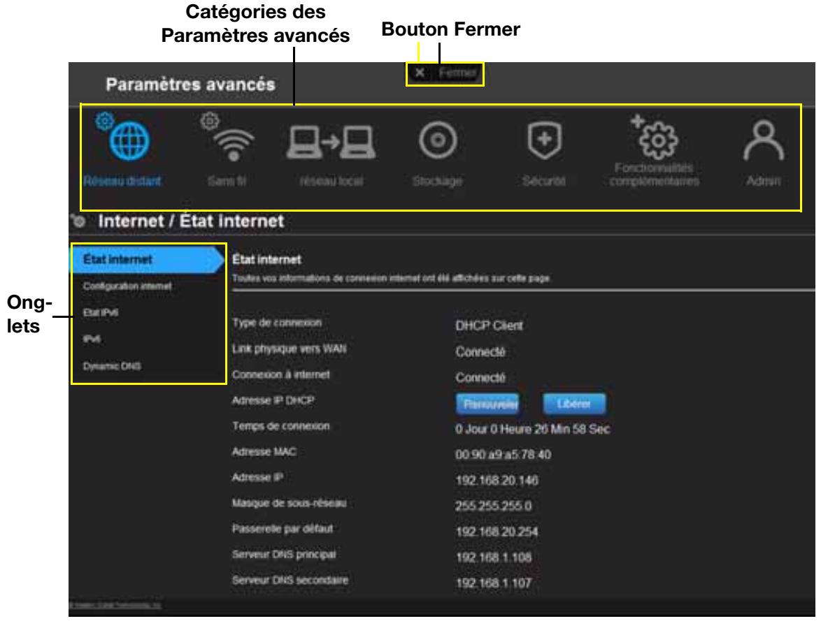 WESTERN DIGITAL WD MY NET N900 CENTRAL 1 TO - Écran habituel des paramètres avancés - 1