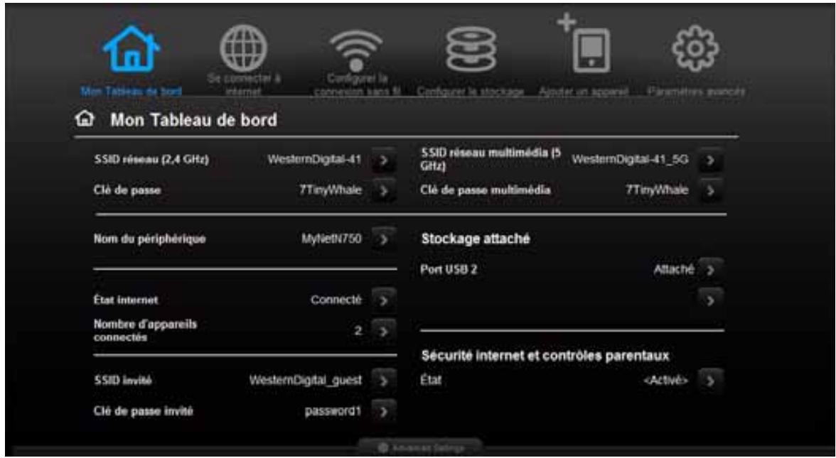 WESTERN DIGITAL WD MY NET N900 CENTRAL 1 TO - Révision des paramètres actuels - 2