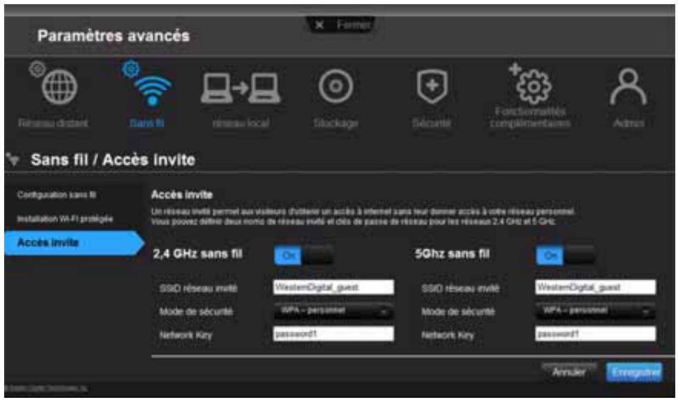 WESTERN DIGITAL WD MY NET N900 CENTRAL 1 TO - Pour activer l'accès invite : - 2