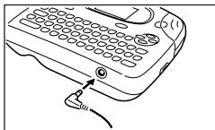 CASIO KL-100E - Pour brancher l'adaptateur CA - 1