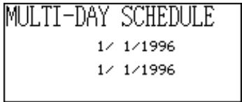 CASIO SF-5580 - Pour entrer des données d'emploi du temps sur plusieurs jours - 1