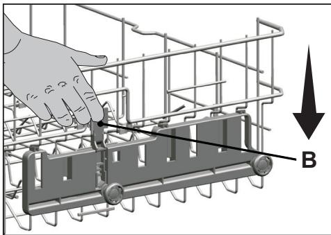 BEKO DFN26B20X - Réglage de hauteur du panier supérieur - 2