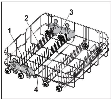 BEKO DFN26B20X - Tiges du panier inférieur rétractables (4 pièces) - 1