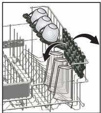 BEKO DFN26B20X - Support à hauteur ajustable du panier supérieur - 1