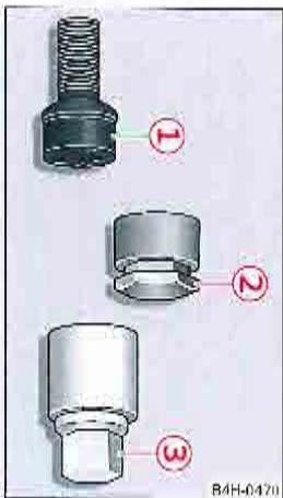 AUDI Q3 2011 - Boulons de roue antivol volable pour les valves avec be - 1